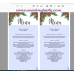 Pine Cone Menu card, Winter Wedding Menu card,(119w)